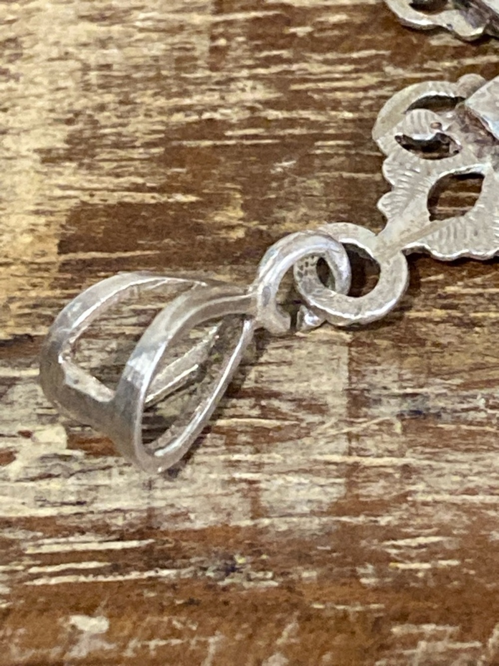 Sterling Silver Filigree Cross Pendant 2 1/8” - Picture 9 of 14